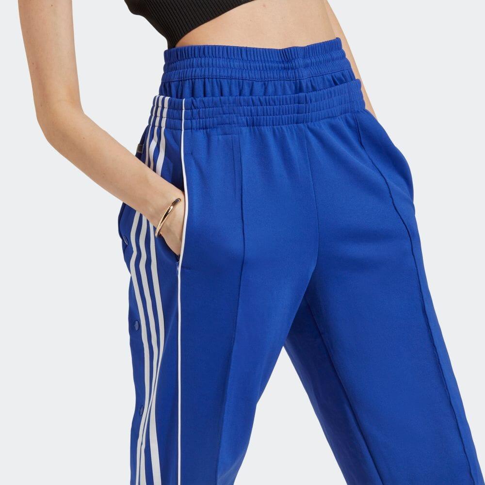 adidas Originals Trefoil Striped Elastic Waist Straight-Leg Casual Pants Women Bottoms Blue IC5586