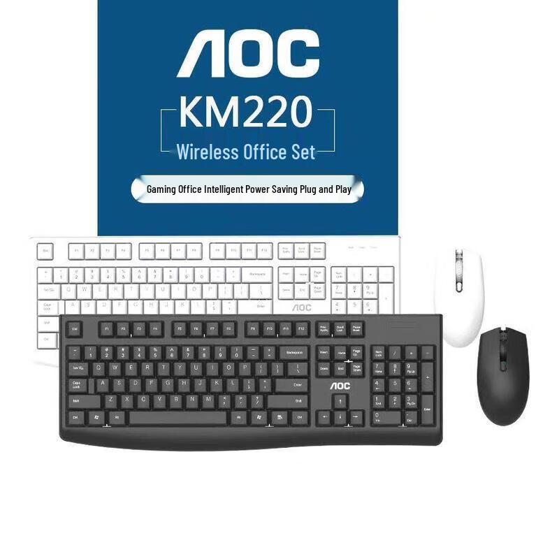 AOC KM220 Wireless Keyboard & Mouse Combo with Mouse Pad