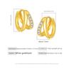 925 Sterling Silver Fashion Daily Hollow Diamond Set Zircon Earrings Birthday Party Anniversary Gift