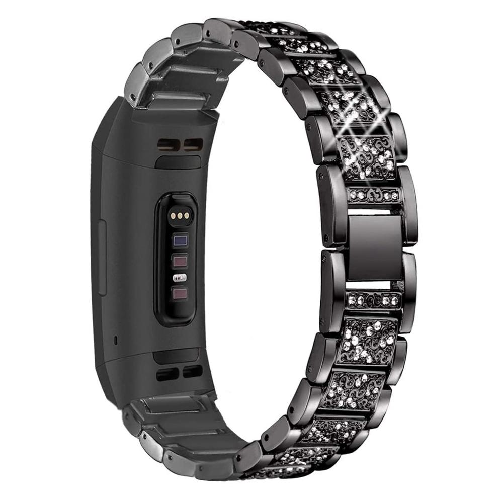 Charge 6/ Charge 5 Adjustable Metal Strap Bling Bracelet Dressy Wristband for Fitbit Charge 6/Charge 5 Bandsfor Women