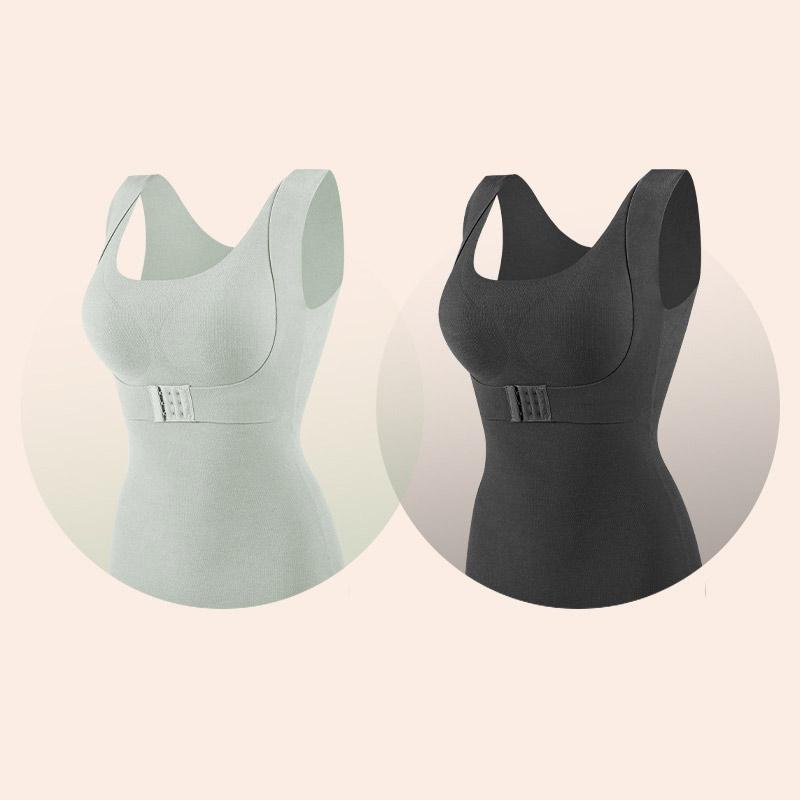 Women Thermal Vest Winter Body Shaping Cold Proof Cotton Underwear Warm Clothes Sexy Bra Padded Tops