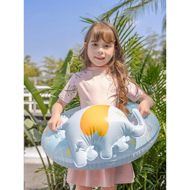 Swimming Childrens Ring Seat With Handle Cartoon Elephant Fashion Water Toy