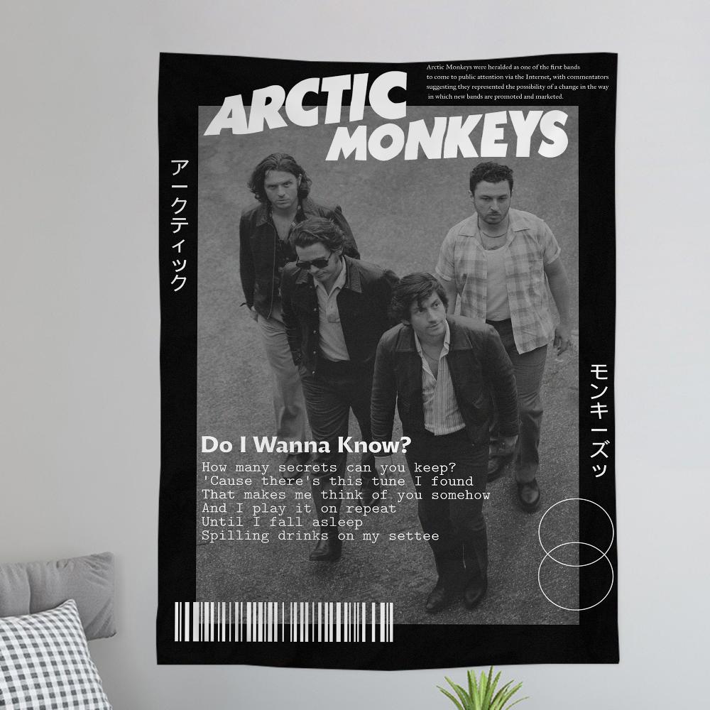 AArctic MMonkeys Rock Band Music Colorful Tapestry Wall Hanging Bohemian Wall Tapestries Mandala Wall Hanging Sheets