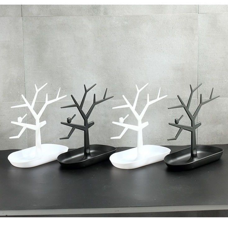 Multi-Functional Key & Jewelry Organizer: Entryway Wall-Mounted Key Rack Desktop Display Stand with Jewelry Tray Storage Solution for Accessories