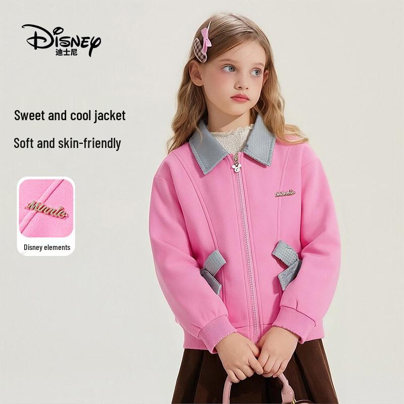 Disney Girls Minnie Bowknot Zip-Up Jacket 130