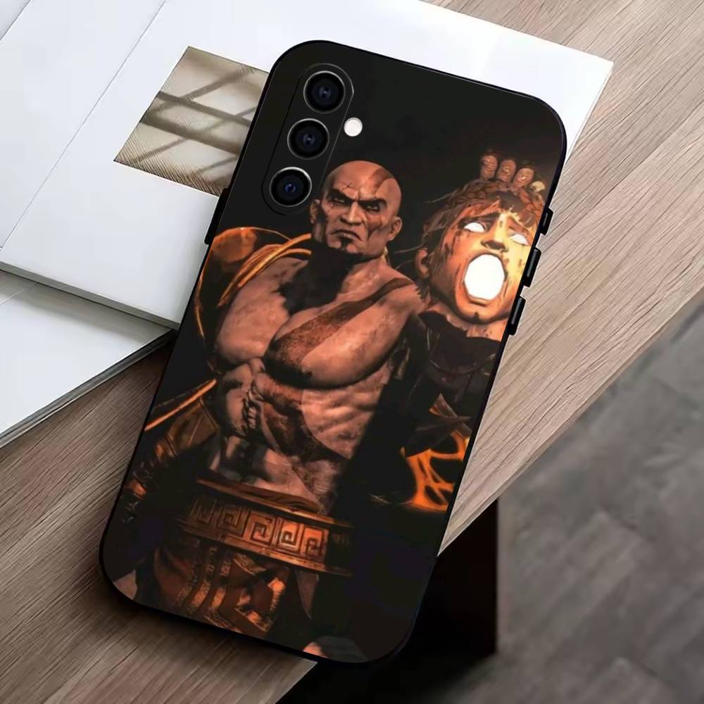 Game God of W-War Kratos  Phone Case Black Silicone Soft For Samsung Galaxy A73,A72,A71,A70,A53,A52,A51
