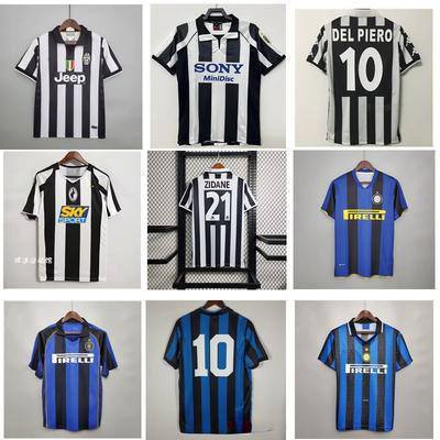 Vintage Jersey Nostalgic Football Jersey Inter Juventus Club Jersey Zidane Pierre Ronaldo Jersey