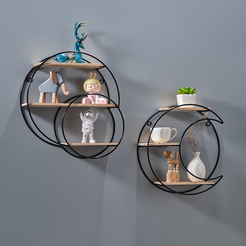 Kreative Restaurantwand Dekorative Wand Milchteeladenwand Stanzfreie Regale