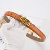 Ladies Belt Letter Alloy Buckle Simple Decorative Belt Leather Student Daily Casual Wear