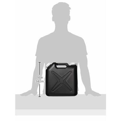 Mizuho Kasei Flat Can, Nozzle, 10L, Black, 0206BK, Double-Ended, Colored Poly Tank