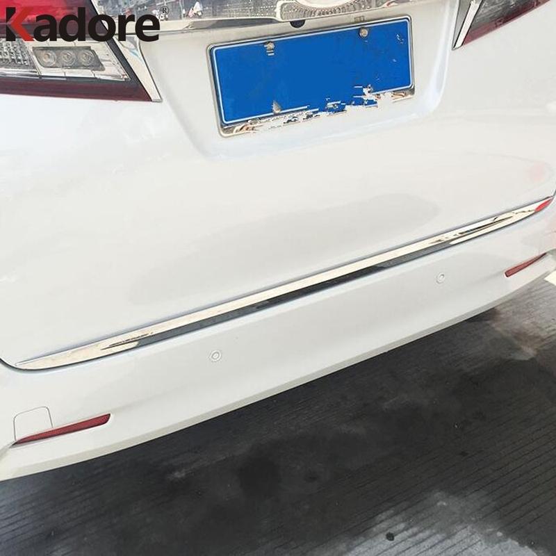 For Toyota Alphard Vellfire 2016-   Steel Rear Trunk Lid Cover Trim Tailgate Door Boot Molding Strip Car Accessories