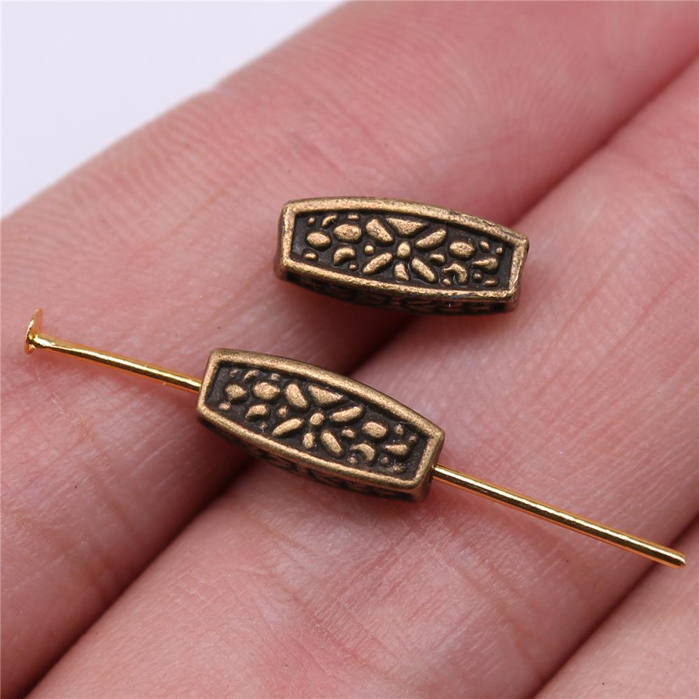 10pcs Metal Alloy Bead For Jewelry Making Antique Silver Color Carved Beads DIY Crafts Making Findings Handmade Tibetan Jewelry
