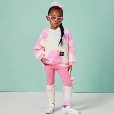 Meisjes Mode 2-delige Set Herfst Kinder Bescherming Hoodie en Leggings Set