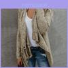 Prachtige Dames Kwast Onregelmatige Gebreide Vest Poncho Sjaal Jas Buitenkleding Voor Moeiteloze Stijl