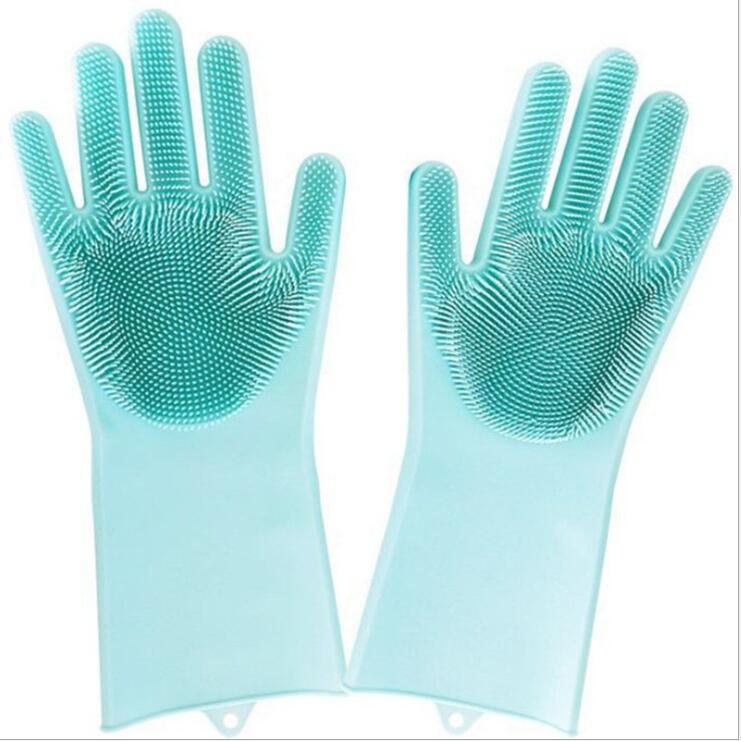Silicone Dishwashing Gloves Waterproof and High Temperature Resistant Kitchen Multifunctional Gloves
