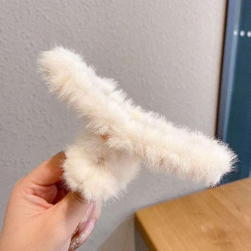 Plush Hair Clip, Furry Hair Clip, Large Hair Clip,  Back Head Hair Clip