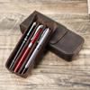 Genuine Leather Handmade Pen Case High Quality Retro 2/3/6/12 Slots Unisex Pen Pouch Office School Supplies Stationery Box
