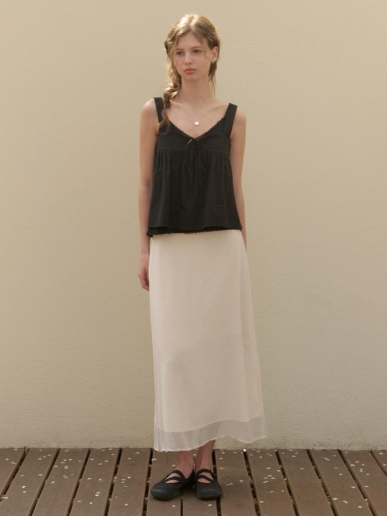 Liel Rousseau Dot Skirt (Cream)