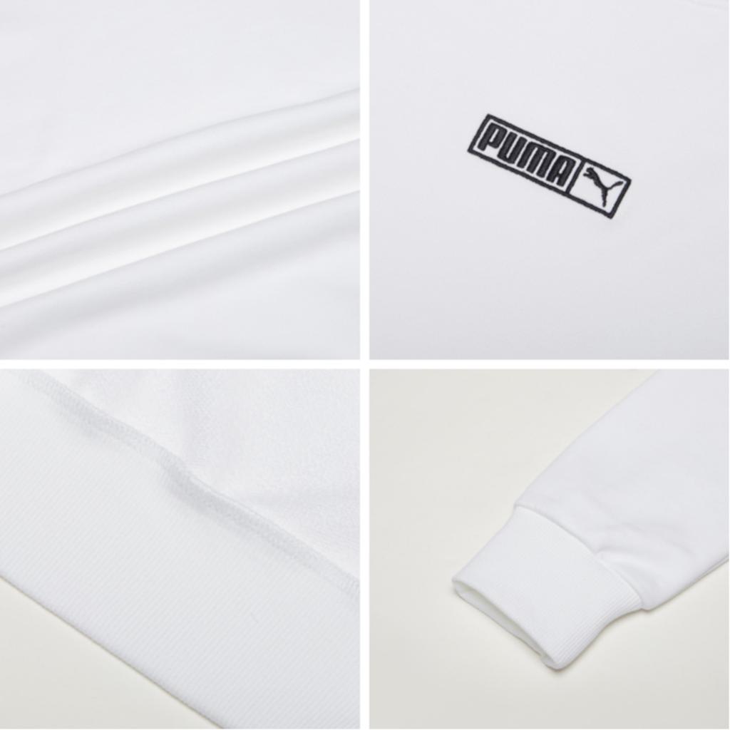 Puma Sports Round Neck Pullover Sweatshirt Couples Edition Unisex Tops White 597358-02