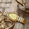Fashionable and Personalized Snake-shaped Watch Set with Diamonds Gold Female Color Small Dial Quartz Watch