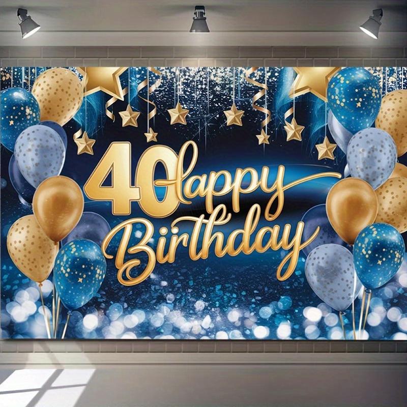 Polyester Material Party Banner "Happy 40th Birthday" for Room Decoration and Home Decoration