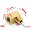 M6 M8 M10 1/8" BSP Male Female Elbow 90 Degree Block Brass Pipe Fitting Connector For Compreesion Fitting Oil Lubrication
