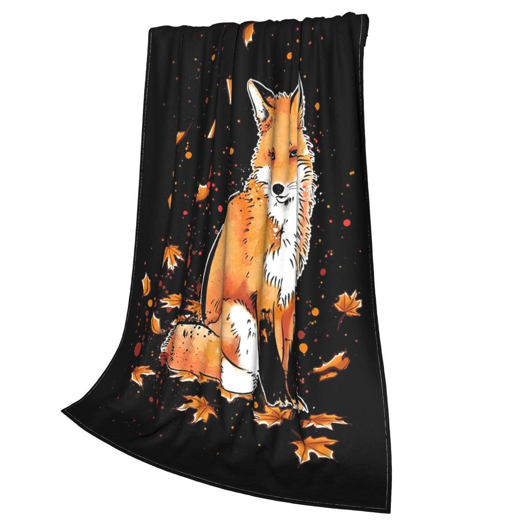 Fox In the Snow Classic Blanket Soft Warm Flannel Throw Blanket Cover for Bed Living Room Picnic Travel Home Couch