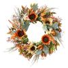 Artificial Sunflowers Wreath Handmade Decorative Garlands for Home Decoration Elegant Faux Florals Hanging Ornament