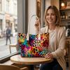 Colorful Leopard Tote Bag Fashion Shoulder Bag for Daily Use
