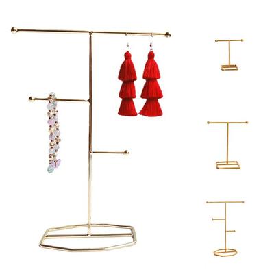 T-Shape Jewelry Display Stand Fashion Accessories Earring Hanger Trendy Jewelry Organizer  Girls