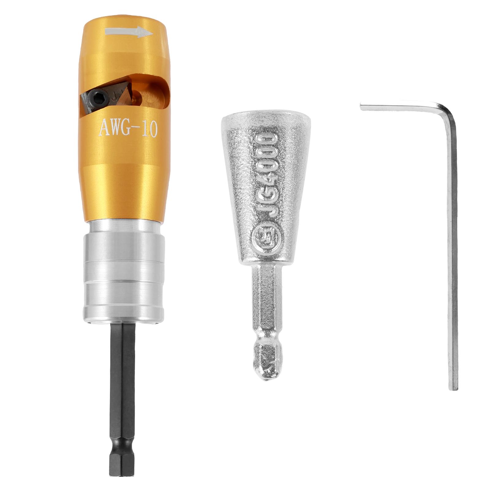 

Набор инструментов для зачистки и скручивания проводов Инструменты электрика для AWG 8-10-12-14 для быстрой зачистки проводов и кабелей Дрель-шуруповерт