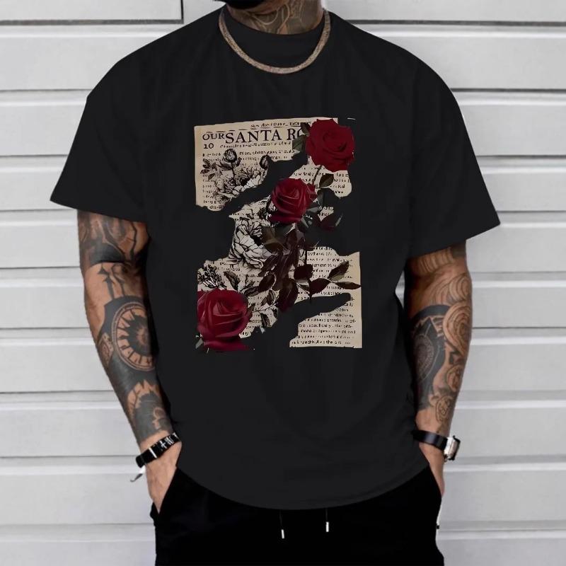 

Летняя футболка с коротким рукавом, повседневная, с 3D-принтом, универсальный топ с круглым вырезом для мужчин 6XL