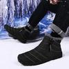 Men Winter Plus Velvet Snow Boots Casual Zipper Warm Outdoor Cotton Shoes Large Middle Top Thick Anti Slip Hiking Shoe 39-46