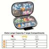 Travel Pill Organizer Weekly Duallock Portable Case 7 Large Compartments Sealed Medicine Container Vitaminfish Oilsupplement