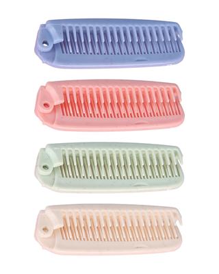 Harukita Klappdoppelhaar Doppel 4 4er-Set Kamm, Kamm, Bürste, Aufsatz, Antistatisch, Leichtgewicht, Reise, Tragbar, Farben,