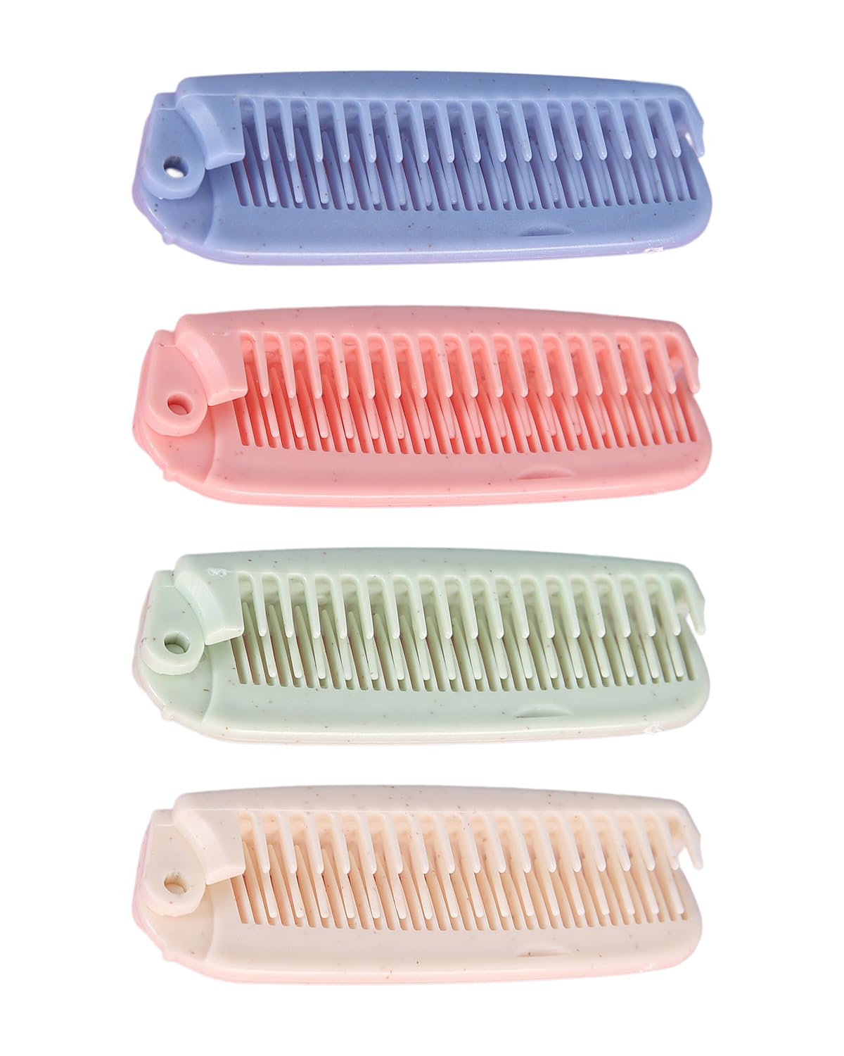 

harukita Folding Double Hair Double 4 Set of 4 Comb, Comb, Brush, Headed, Anti-Static, Lightweight, Travel, Portable, Colors,