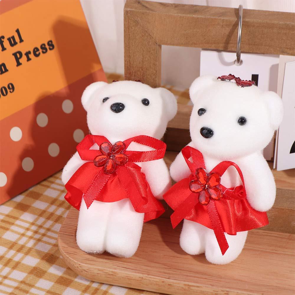 10pcs/set Plush Animal Bear Plush Foam Toys Foam Bear Cartoon Bouquet Doll  Graduation Gifts