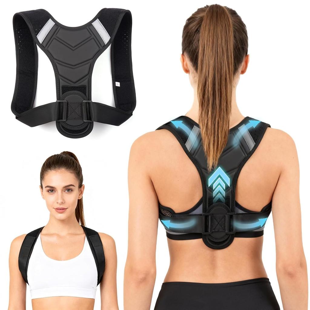 1pcs Posture Corrector for Men & Women, Adjustable Back Brace & Straightener for Office, Home & Daily Use, Relieve Back Pain