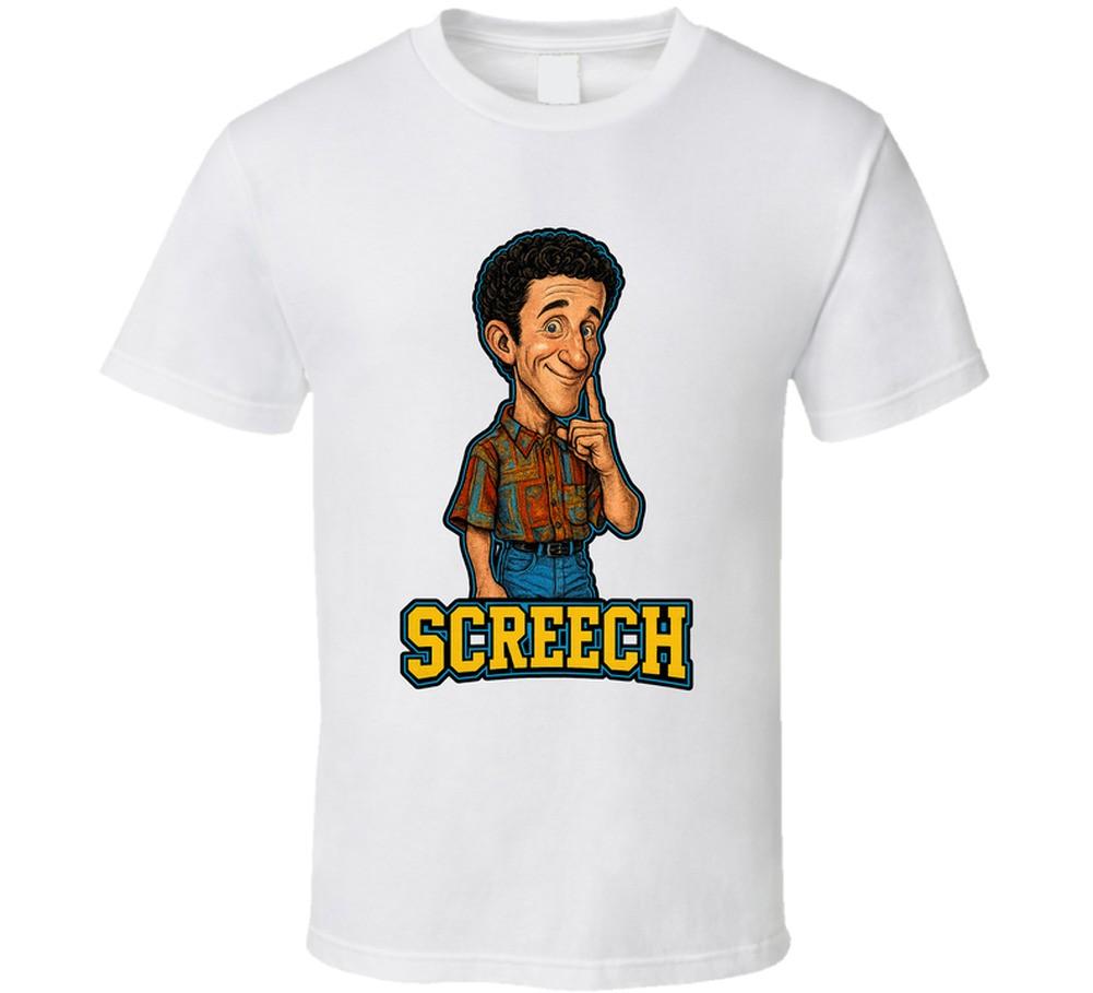 Screech Powers Saved By The Bell Tv Series Caricature Fan T Shirt L