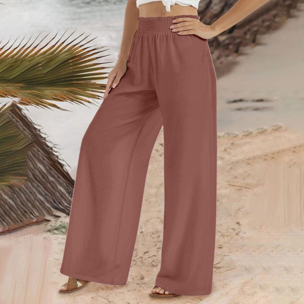 Women's Fashion Plus Size Women's Elastic Waist Casual Pants Sweatpants