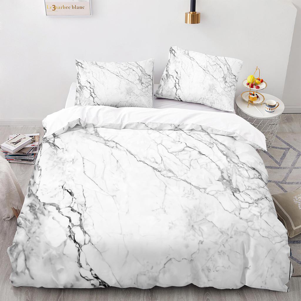 Bed Three-Piece Set 3D Three-Piece Set Size Marble Quilt Cover Printing