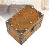 2 Stück Holz Retro Schatztruhe Zahlenschloss Andenken Aufbewahrungsbox Heimdeko