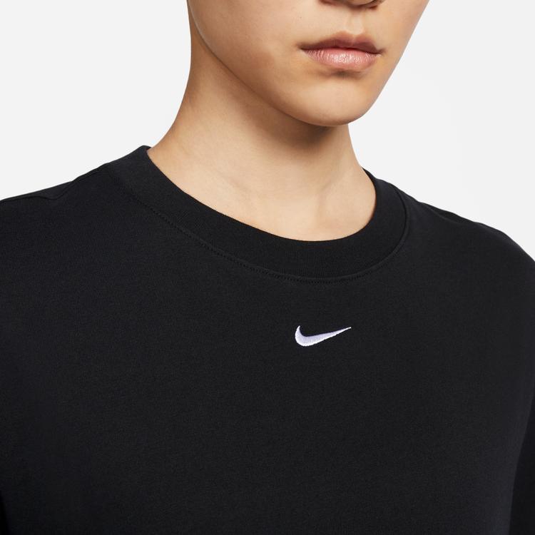 Nike Sportswear Essential Solid Logo Loose Short Sleeve Dress Women Dress Black DV7883-010