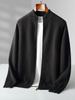 Men's Versatile Stand-Up Collar Cashmere Wool Cardigan - Long-Sleeve, Thickened Knitted Coat for Autumn and Winter