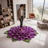 3D Flower Floor Mat Absorbent Large Flower Area Rug Non-Slip Bathroom Rug Bedroom Carpet