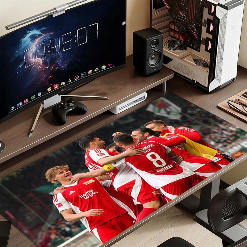Union Berlin Players Mouse Pad, Large Gaming Desk Mat, Non-slip XXL Mousepad for Laptop & Tablet, Mini PC Playmat with Stitched Edges