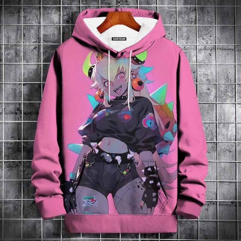 Cartoon Sexy Bad Girl Men's Hoodie Autumn Casual Long Sleeve Pullover 3D Print Tops Fashion Streetwear Fashion Men's Hooded