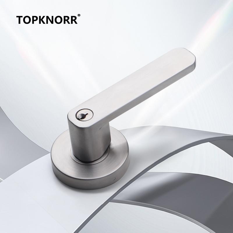 304 Stainless Steel Ball Lock Indoor Wooden Door With Key Bathroom Door Handle Household Silent Thickened Anti-theft Door Lock