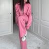 2024 Spring Crew Neck Fashion Sweatshirt Jacket with Casual Straight-Leg Pants