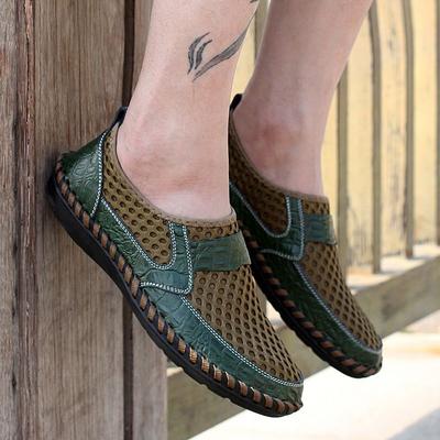 Slip-on Hollow Breathable Mesh Man Casual Shoe Summer Sale Luxury Footwear Offer Classic Original Designer Leather Shoes for Men